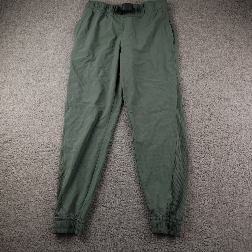 Athleta Quest Jogger Green Mesh Panel Hiking Active Pants Size 6